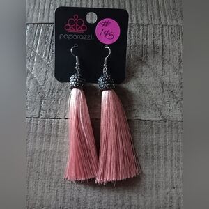Paparazzi Pink Tassel Earrings
